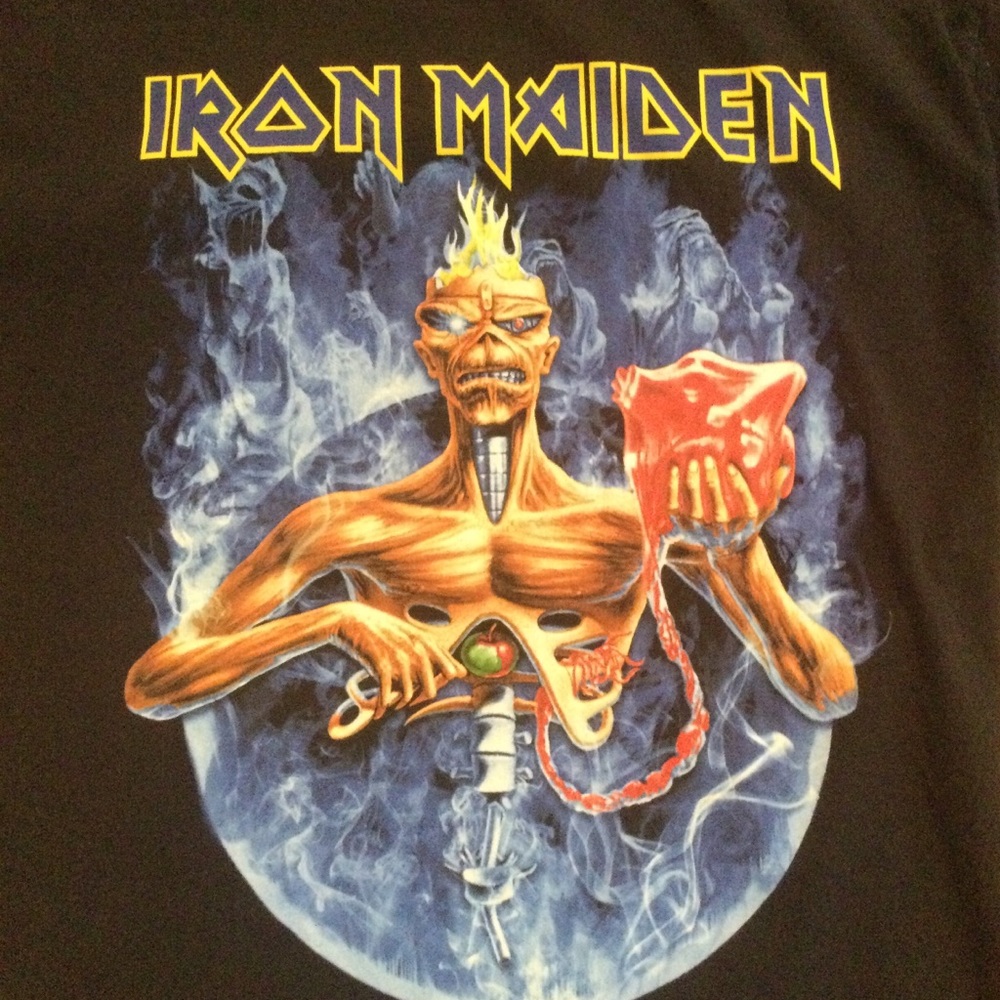 IRON MAIDEN- Vintage/ Rare Metal Band Tour Tee. Size L